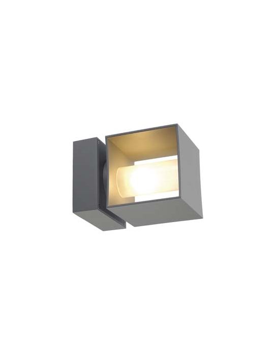 SQUARE TURN, applique exterieure, gris argent, QT14 max. 42W, IP44