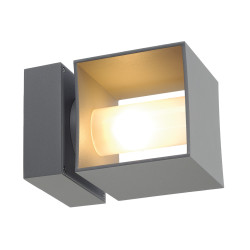 SQUARE TURN, applique exterieure, gris argent, QT14 max. 42W, IP44