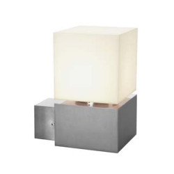 SQUARE WL, applique exterieure, alu brosse, E27 max. 20W, IP44