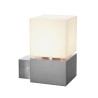 SQUARE WL, applique exterieure, alu brosse, E27 max. 20W, IP44