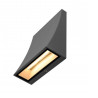 applique extérieure LED DELWA WIDE LED, noir, 10W 3000K, 100 degres, IP44