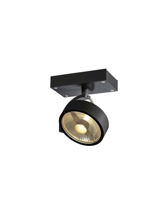 KALU 1, applique/plafonnier, noir, QPAR111 max. 75W