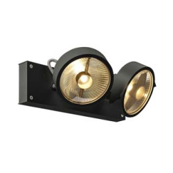 KALU 2, applique/plafonnier, noir, QPAR111 max. 75W