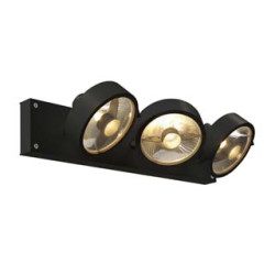 KALU 3, applique/plafonnier, noir, QPAR111 max. 75W
