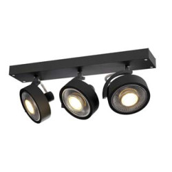 KALU 3, applique/plafonnier, noir, QPAR111 max. 75W