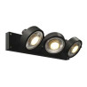 KALU 3, applique/plafonnier, noir, QPAR111 max. 75W