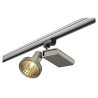 Rail 3 allumages, sleek spot g12, gris argent, 70w, reflecteur 12°