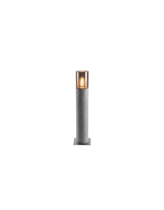 borne LISENNE 70 gris/verre fume, E27 23W max., IP54