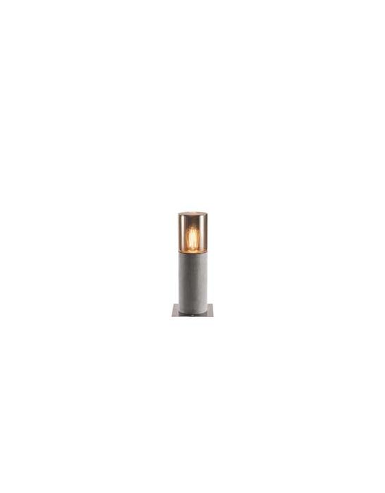 borne LISENNE 40, gris/verre fume, E27 23W max., IP54