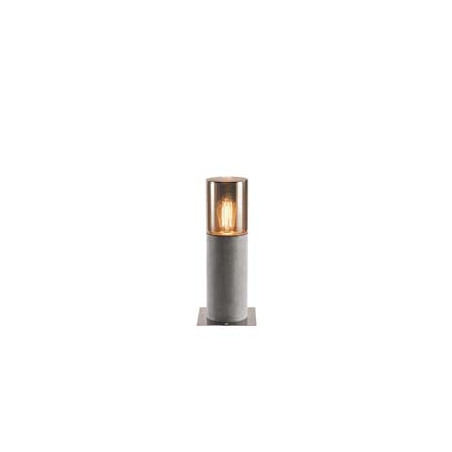 borne LISENNE 40, gris/verre fume, E27 23W max., IP54