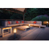 borne LISENNE 40, gris/verre fume, E27 23W max., IP54