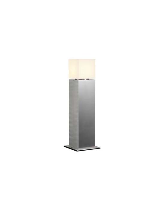 borne SQUARE POLE 60, borne exterieure, alu brosse, E27 max. 20W, IP44