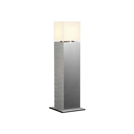 borne SQUARE POLE 60, borne exterieure, alu brosse, E27 max. 20W, IP44