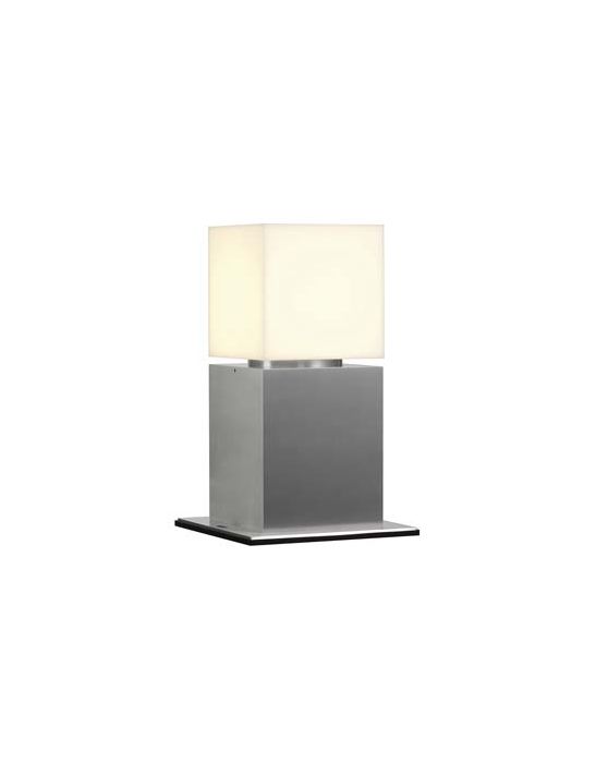 borne exterieure alu brosse, SQUARE POLE 30, E27 max. 20W, IP44