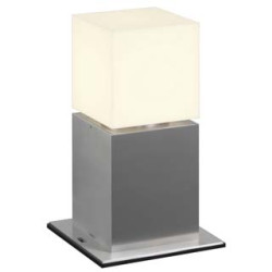 borne exterieure alu brosse, SQUARE POLE 30, E27 max. 20W, IP44