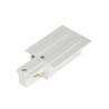 EUTRAC alimentation pour rail 3 allumages à encastrer, blanc RAL9016, terre gauche