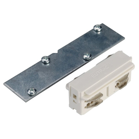 EUTRAC connecteur pour rail 3 allumages à encastrer, blanc RAL9016, électrique