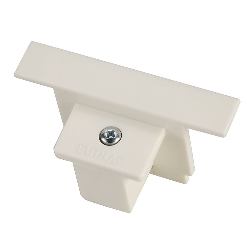 EUTRAC embout pour rail 3 allumages à encastrer, blanc RAL9016