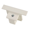 EUTRAC embout pour rail 3 allumages à encastrer, blanc RAL9016