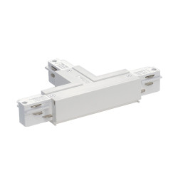 EUTRAC connecteur en T, terre droite, blanc RAL9016