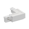 EUTRAC connecteur 90°, terre extérieure, blanc RAL 9016
