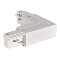 EUTRAC connecteur 90°, terre intérieure, blanc RAL9016