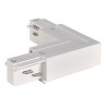 EUTRAC connecteur 90°, terre intérieure, blanc RAL9016
