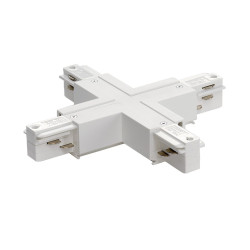 EUTRAC connecteur en X, blanc RAL9016