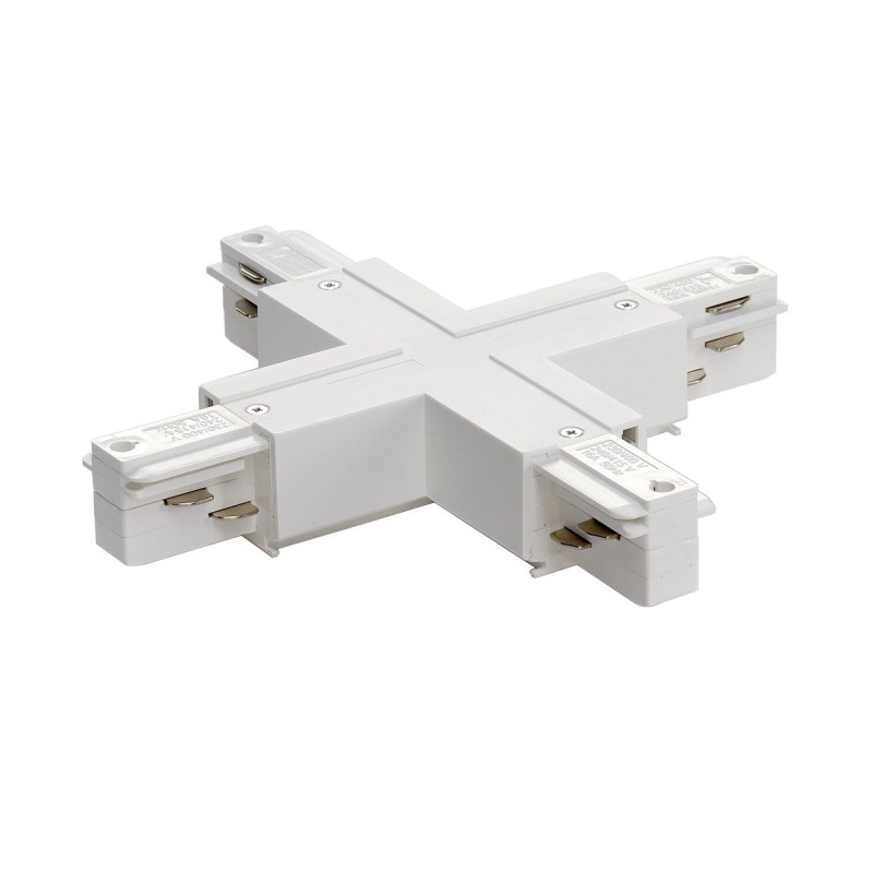 EUTRAC connecteur en X, blanc RAL9016