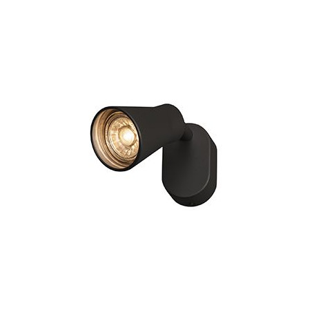 AVO SINGLE, applique et plafonnier, simple, QPAR51, noir, max. 50W