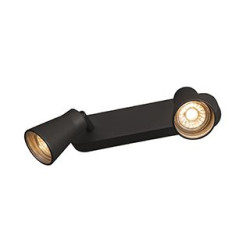 AVO DOUBLE, applique et plafonnier, double, QPAR51, noir, max. 2x50W