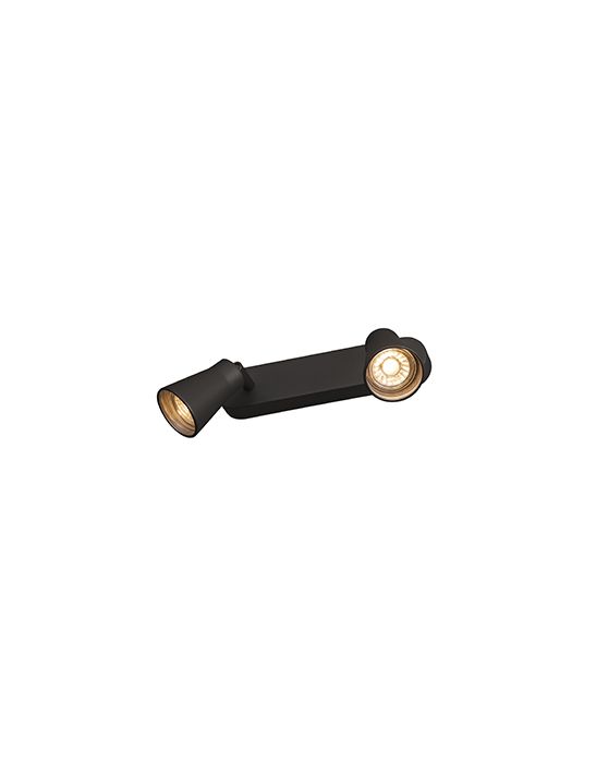AVO DOUBLE, applique et plafonnier, double, QPAR51, noir, max. 2x50W