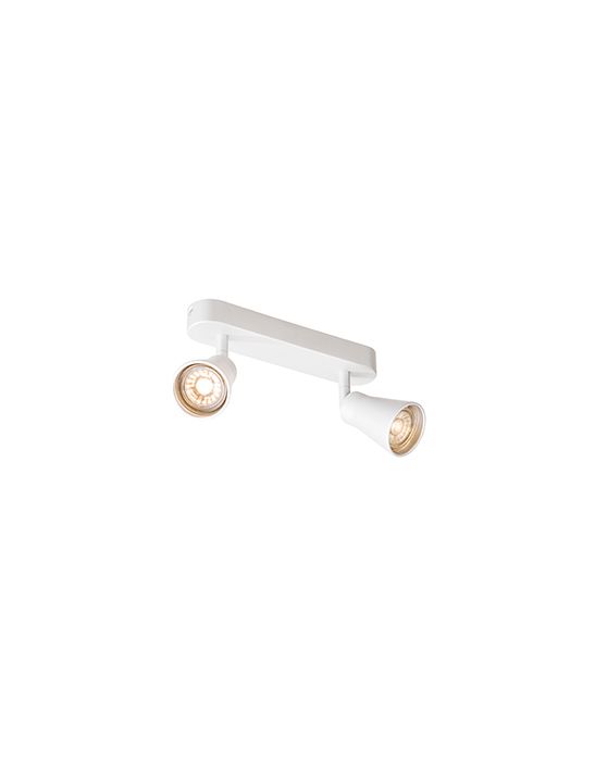AVO DOUBLE, applique et plafonnier, double, QPAR51, blanc, max. 2x50W