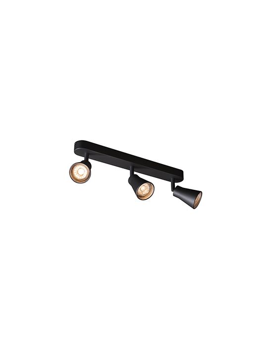 AVO TRIPLE, applique et plafonnier, triple, QPAR51, noir, max. 3x50W