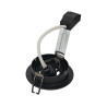PIREQ GU10 ROND encastré, noir mat, max. 50W, clips ressorts