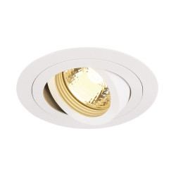 PIREQ GU10 ROND encastré, blanc mat, max. 50W, clips ressorts
