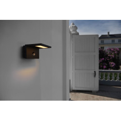 ANGOLUX S, applique avec detecteur, anthracite, LED 9,8W 3000K, IP44