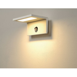 ANGOLUX S, applique avec detecteur, blanc, LED 9,8W 3000K, IP44