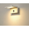ANGOLUX S, applique avec detecteur, blanc, LED 9,8W 3000K, IP44