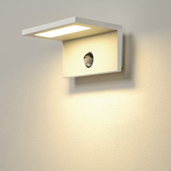ANGOLUX S, applique avec detecteur, blanc, LED 9,8W 3000K, IP44