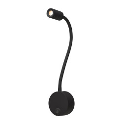 DIO FLEX PLATE LED applique, noir, 1,9W, 2700K