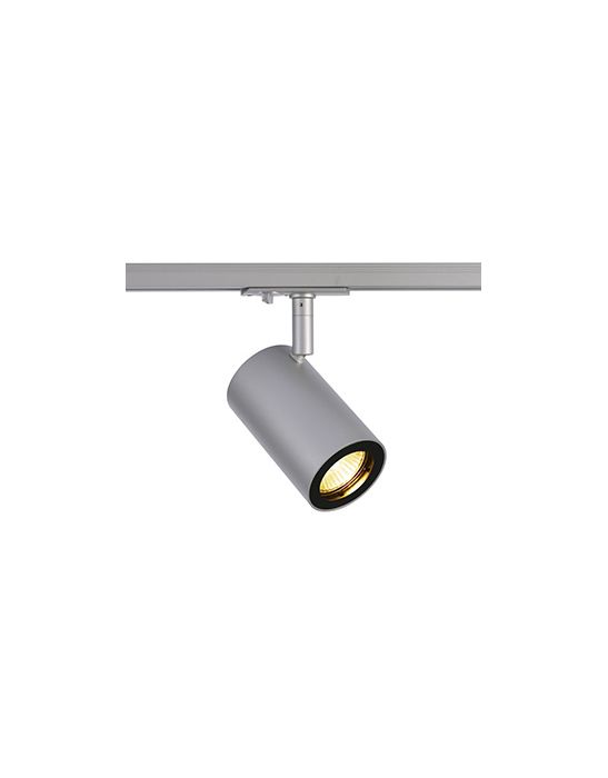 ENOLA_B TRACK, spot gris argent, GU10/QPAR51 50W max., adaptateur 1 allumage inclus
