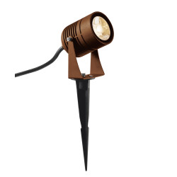 LED SPIKE spot sur piquet, rouille, LED 6W 3000K, IP55, 40 degres