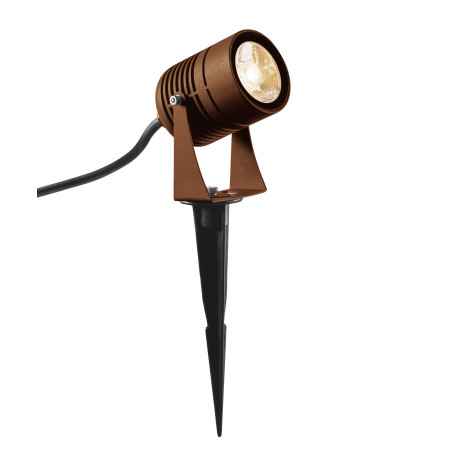 LED SPIKE spot sur piquet, rouille, LED 6W 3000K, IP55, 40 degres