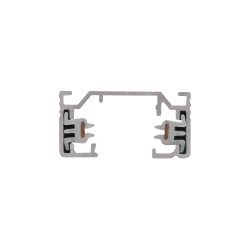 Rail 1 allumage 230V en saillie, gris argent 3m