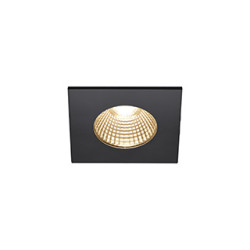 PATTA-I encastre plafond, carre, noir, LED 7,3W 1800-3000K