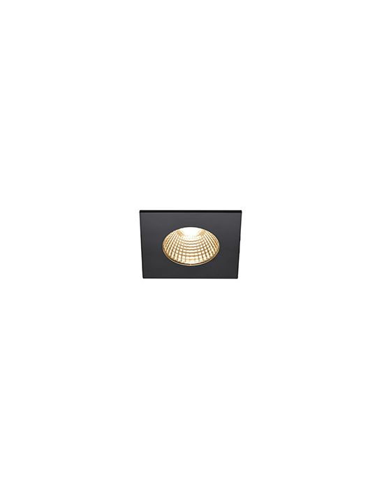 PATTA-I encastre plafond, carre, noir, LED 7,3W 1800-3000K