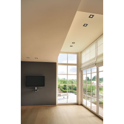 PATTA-I encastre plafond, carre, noir, LED 7,3W 1800-3000K