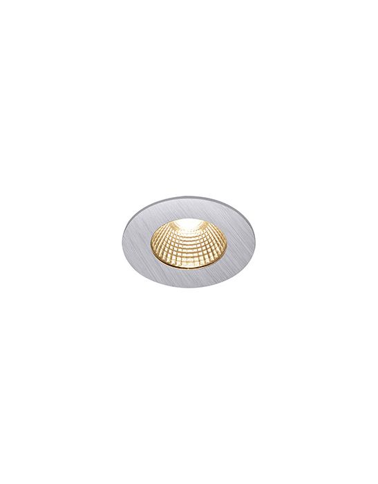 PATTA-I encastre plafond, rond, alu brosse, LED 7,3W 1800-3000K