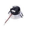 PATTA-I encastre plafond, rond, alu brosse, LED 7,3W 1800-3000K